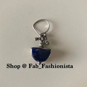 Lapis sterling silver pendant piece